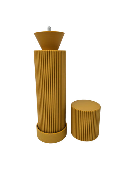 pfeffermühle modern gewürzmühle keramik salzmühle manuell pfeffermühle design küchenaccessoire modern pfeffermühle Chelsea Rot 3d gedruckt gewürzmühle handgefertigte pfeffermühle minimalistische küche geschenkidee küche