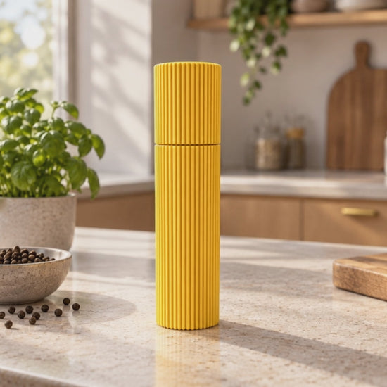 pfeffermühle modern gewürzmühle keramik salzmühle manuell pfeffermühle design küchenaccessoire modern pfeffermühle Chelsea Rot 3d gedruckt gewürzmühle handgefertigte pfeffermühle minimalistische küche geschenkidee küche